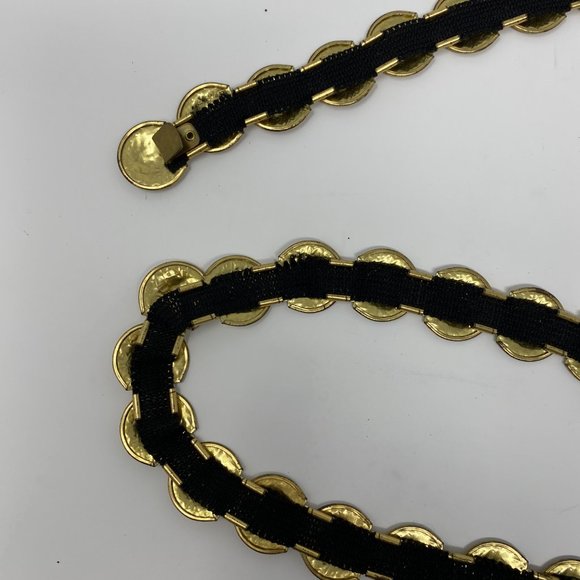 vintage unbranded metal coin skinny belt